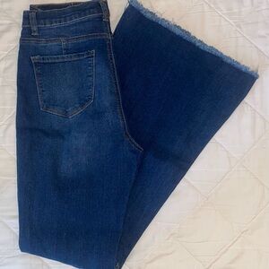 Stylish Dark Blue Flare Jeans for Women